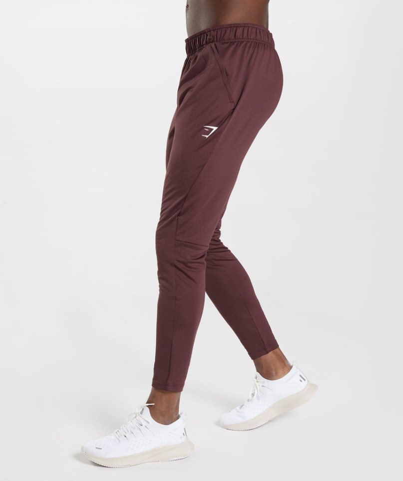 Spodnie Do Biegania Gymshark Sportowe Męskie Bordowe | PL 306LRX